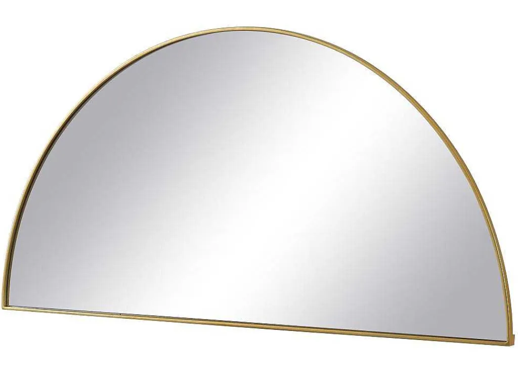 Metalen Spiegel Met Halve Cirkel Design - B.50 X H.100 Cm - Goudkleurig - Gavra-OZAIA Sale