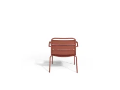 Metalen Tuinmeubelset - 2 Lage Stapelstoelen En Een Bijzettafel - Terracotta - Mirmande-MYLIA Best