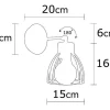 Metalen Wandlamp Kemah - D15 Cm X H24 Cm - Zwart-OZAIA Sale