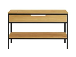Meubel Onder Wastafel Van Licht Teakhout En Metaal - 120 Cm - Tukad-Vente-unique