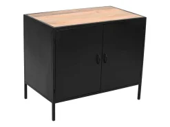 Meubel Voor Onder Wastafel Van Metaal - 2 Deuren - 95 Cm - Orionis-Vente-unique Outlet