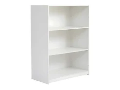 Mezzaninebed 90X200 Cm - Met Opbergmeubel En Bureau - Massief Hout - Wit-ModernLuxe Best