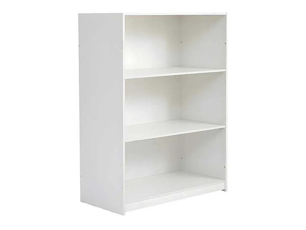Mezzaninebed 90X200 Cm - Met Opbergmeubel En Bureau - Massief Hout - Wit-ModernLuxe Best