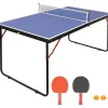 Mini-Pingpongtafel Met Batjes, Ballen En Net - L137 X D76 X H67 Cm - Denis-Vente-unique Sale