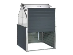 Mini-Tuinkas Van Polycarbonaat En Structuur Van Aluminium - L120 X B120 X H169 Cm - Antraciet - Genista-EXPERTLAND Hot