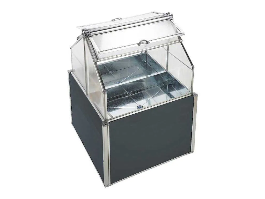 Mini-Tuinkas Van Polycarbonaat En Structuur Van Aluminium - L120 X B120 X H169 Cm - Antraciet - Genista-EXPERTLAND Hot