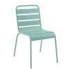 Mirmande Metalen Eettafelset Voor Buiten - Een Tafel D.110 Cm En 4 Stapelbare Stoelen - Amandelgroen-MYLIA Hot