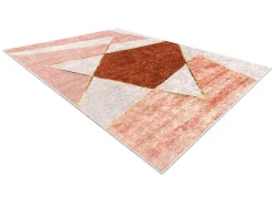 Miro 52097.802 Tapijt Wasbaar Geometrisch Antislip - Roze 120X170 Cm-RugsX Best