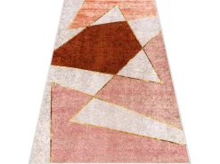 Miro 52097.802 Tapijt Wasbaar Geometrisch Antislip - Roze 120X170 Cm-RugsX Best