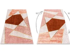 Miro 52097.802 Tapijt Wasbaar Geometrisch Antislip - Roze 120X170 Cm-RugsX Best