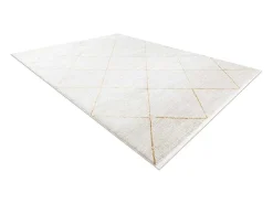 Modern Tapijt Duke 51245 Creme / Goud - Latwerk, Gestructureerd, Zeer 140X190 Cm-RugsX