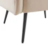 Moderne Loungestoel - Enkele Bank Met Armleuningen - Metalen Poten - Beige-ModernLuxe