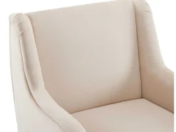 Moderne Loungestoel - Enkele Bank Met Armleuningen - Metalen Poten - Beige-ModernLuxe
