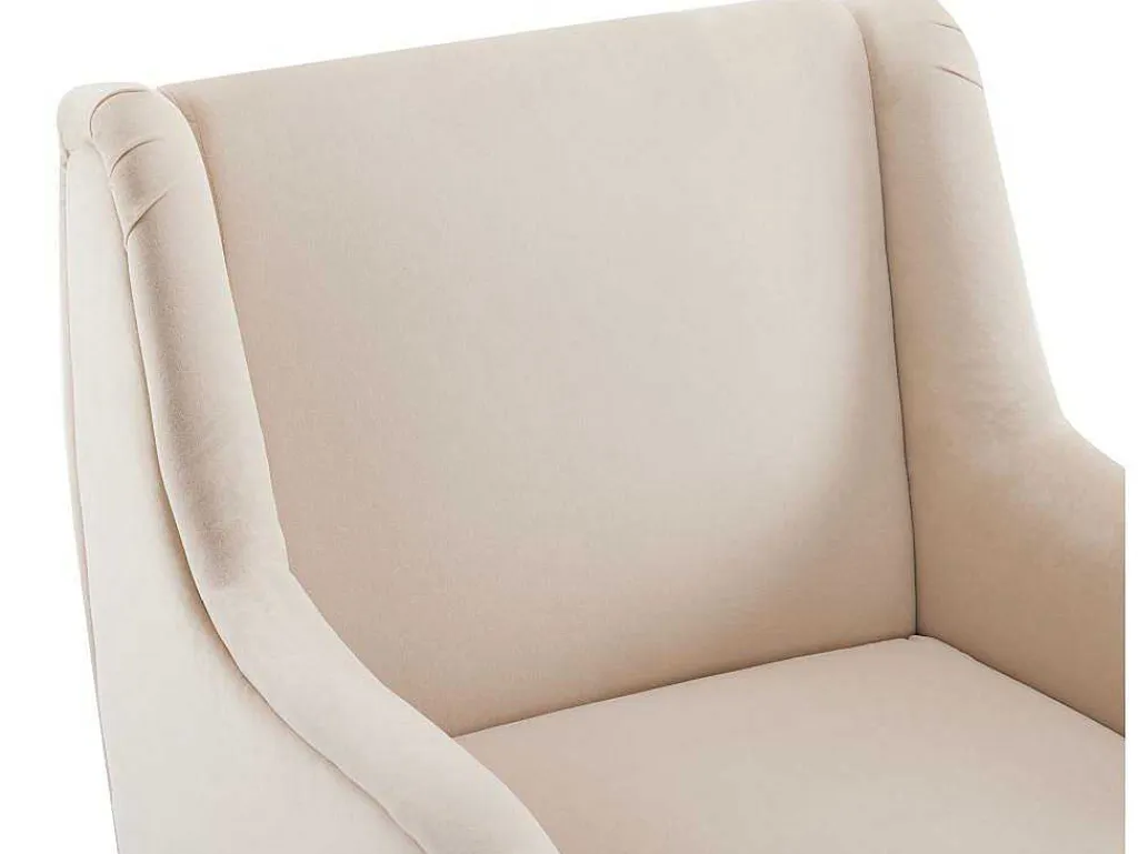 Moderne Loungestoel - Enkele Bank Met Armleuningen - Metalen Poten - Beige-ModernLuxe