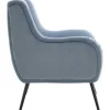 Moderne Loungestoel - Enkele Bank Met Armleuningen - Metalen Poten - Hemelsblauw-ModernLuxe Clearance
