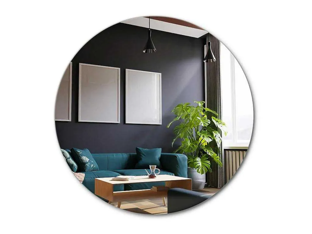 Moderne Ronde Spiegel Boven De Wastafel Voor Badkamer O70-Vente-unique New