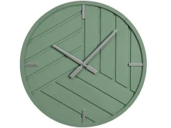 Moderne Wandklok - D. 50 Cm - Groen En Zilverkleurig - Herti-OZAIA New