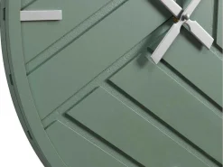 Moderne Wandklok - D. 50 Cm - Groen En Zilverkleurig - Herti-OZAIA New