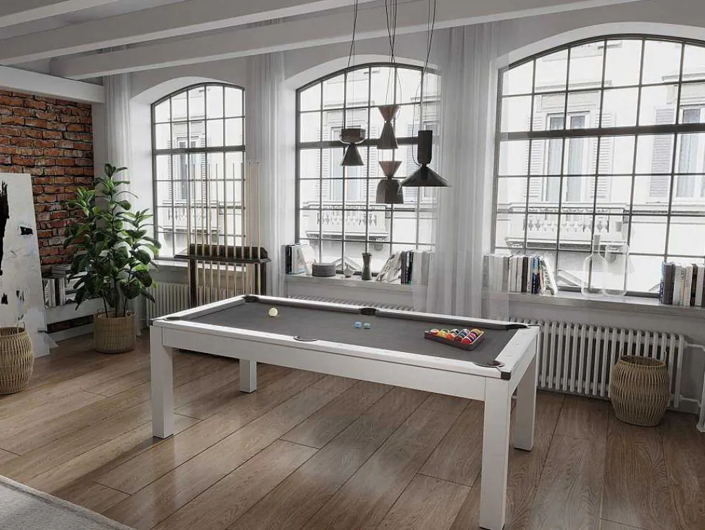 Moduleerbare Tafel - Wit - Biljart En Tafeltennis - L182 X B102 X H80 Cm - Henk-Vente-unique Outlet
