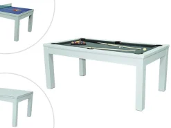 Moduleerbare Tafel - Wit - Biljart En Tafeltennis - L182 X B102 X H80 Cm - Henk-Vente-unique Outlet