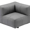 Moduleerbare Tuinzithoek 5 Plaatsen Van Stof: 3 Fauteuils, 1 Hoek, 1 Poef En 1 Salontafel - Antraciet - Livai Van-MYLIA Outlet