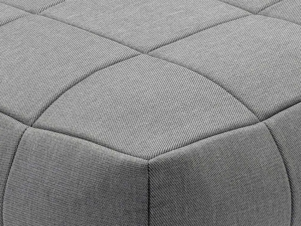 Moduleerbare Tuinzithoek 5 Plaatsen Van Stof: 3 Fauteuils, 1 Hoek, 1 Poef En 1 Salontafel - Antraciet - Livai Van-MYLIA Outlet