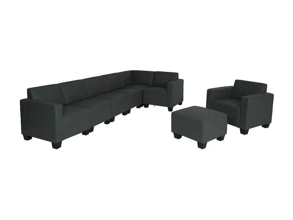 Moncalieri Bankstel (2-Delig), Donkergrijs-Vente-unique Outlet