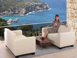 Moncalieri Bankstel (Set Van 2), Creme-Vente-unique
