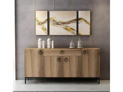 Moon Multifunctioneel Kabinet, Walnoot, 160X42X75 Cm, Epikasa-Homemania Best