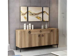 Moon Multifunctioneel Kabinet, Walnoot, 160X42X75 Cm, Epikasa-Homemania Best