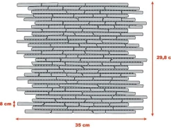Mozaiek Vloer En Wand In Antracietgrijs Marmer - Set Van 1M - Moyali-BRICOSOL Outlet