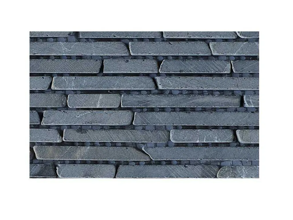 Mozaiek Vloer En Wand In Antracietgrijs Marmer - Set Van 1M - Moyali-BRICOSOL Outlet