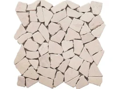 Mozaiektegels Vloer En Muur Poesy Van Natuurlijk Marmer - Creme - Pak Van 1M-BRICOSOL Outlet