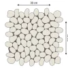 Mozaiektegels Vloer En Muur Ola Van Natuurlijke Kiezel - Creme - Pak Van 1M-BRICOSOL Outlet
