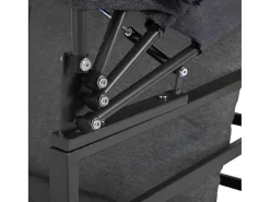 Multifunctioneel Ijzeren Tuinmeubel - Loungebank Met Verstelbare Luifel - 5 Zitplaatsen En 1 Salontafel - Grijs-ModernLuxe Online