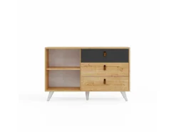 Multifunctionele Kast Pera - Eik - 120X36,5X77 Cm --EPIKASA