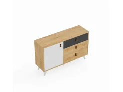 Multifunctionele Kast Pera - Eik - 120X36,5X77 Cm --EPIKASA