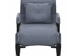Multifunctionele Ligstoel Met Kussen - Om Te Bouwen Tot Fauteuil - Linnen Stof - Grijs-ModernLuxe New