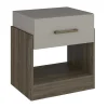 Nachtkastje - 1 Lade - Taupe & Bruin - Bodil Ii-Vente-unique Online