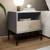 Nachtkastje - 1 Lade En 1 Nis - Beige - Bogdan-Vente-unique Sale