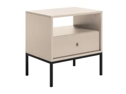 Nachtkastje - 1 Lade En 1 Nis - Beige - Bogdan-Vente-unique Sale