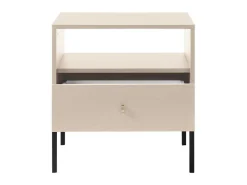 Nachtkastje - 1 Lade En 1 Nis - Beige - Bogdan-Vente-unique Sale