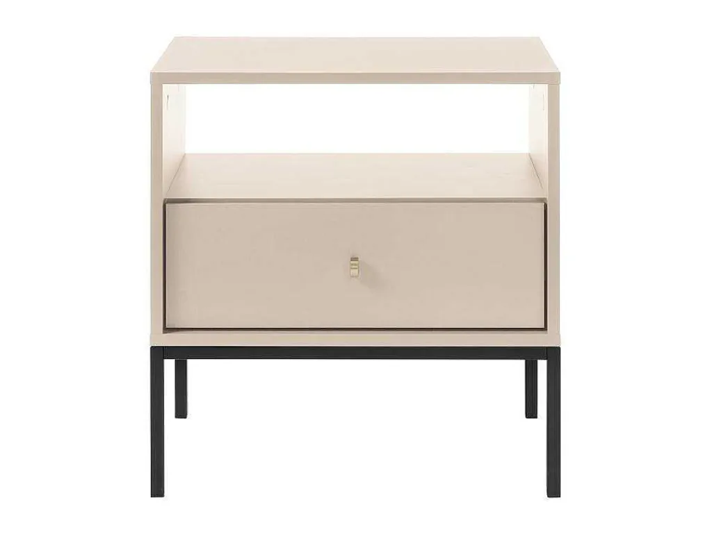 Nachtkastje - 1 Lade En 1 Nis - Beige - Bogdan-Vente-unique Sale