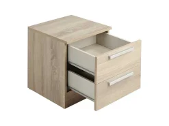 Nachtkastje Mathias - 2 Laden - Naturel-Vente-unique Clearance