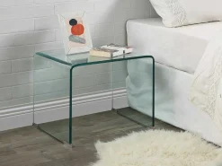 Nachtkastje Suzana - Gebogen Gehard Glas-Vente-unique Clearance