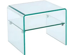 Nachtkastje Van Gehard Glas - 1 Nis - Stileos-Vente-unique Online