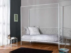 Nachtkastje Vivian - Metaal - Wit-Vente-unique Outlet