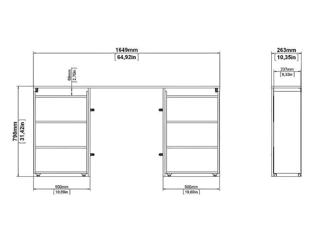 Nada Hoofdbord 160 Cm 4 Planken Hickory Decor.-Vente-unique Outlet