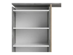 Nada Hoofdbord Met Opbergruimte 140 Cm, Betondecor/Wit Hoogglans.-Vente-unique Outlet