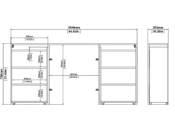 Nada Hoofdbord Met Opbergruimte 160 Cm, Betondecor/Wit Hoogglans.-Vente-unique Online